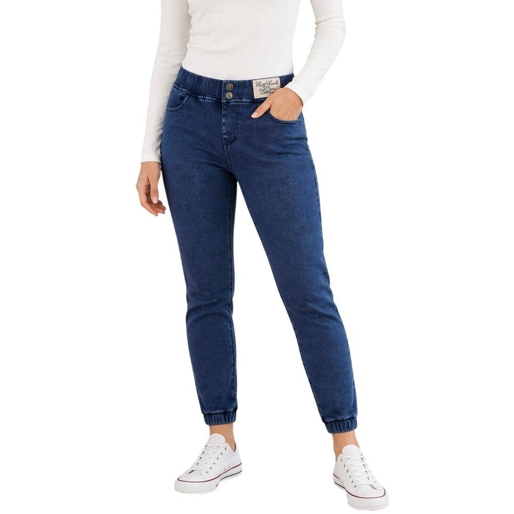 City Smoke Fleece Lined Denim Leggings Womens‎ L/XL Blue High Rise Jeggings